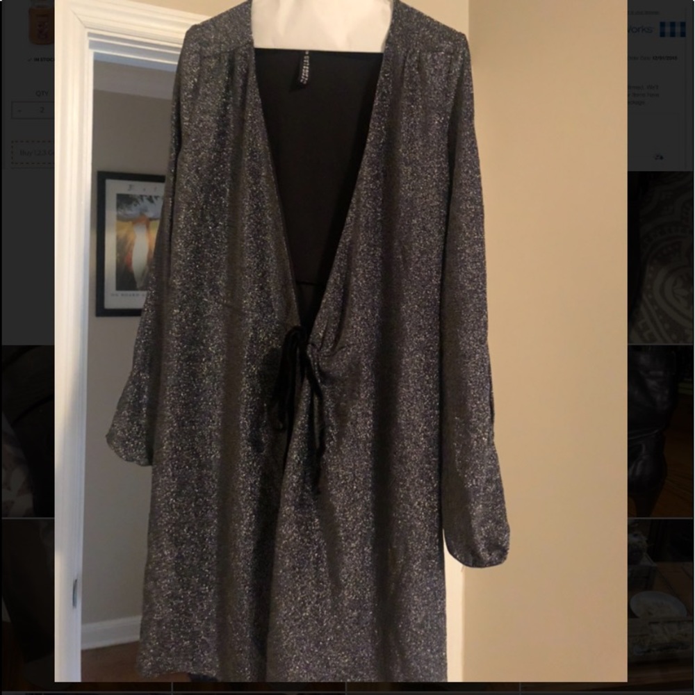 Silver wrap dress